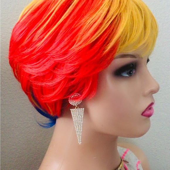 Three Tones Wig Synthetic Straight Machine Made Wig For Woman - Picture 2 of 3